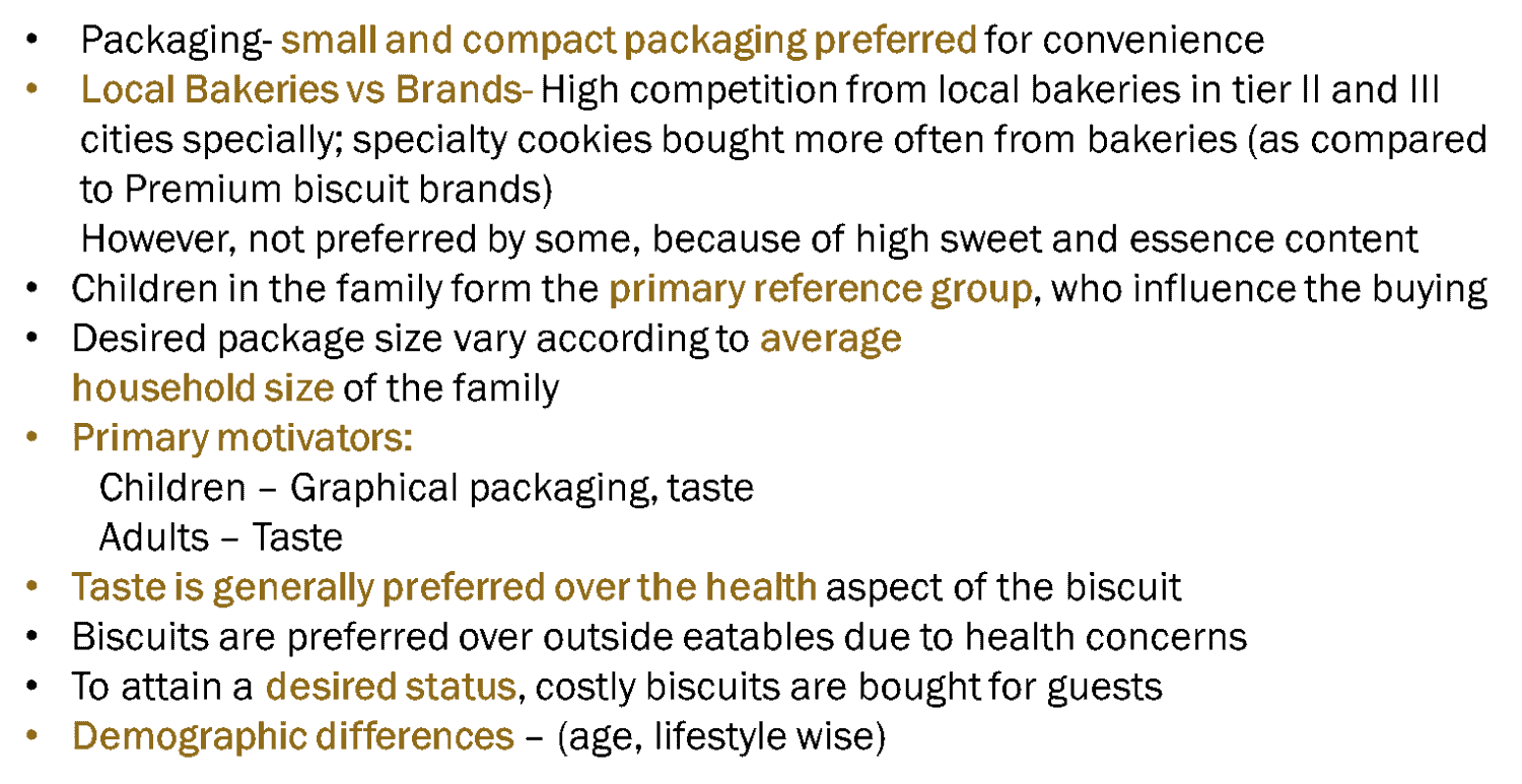 consumer research for biscuits