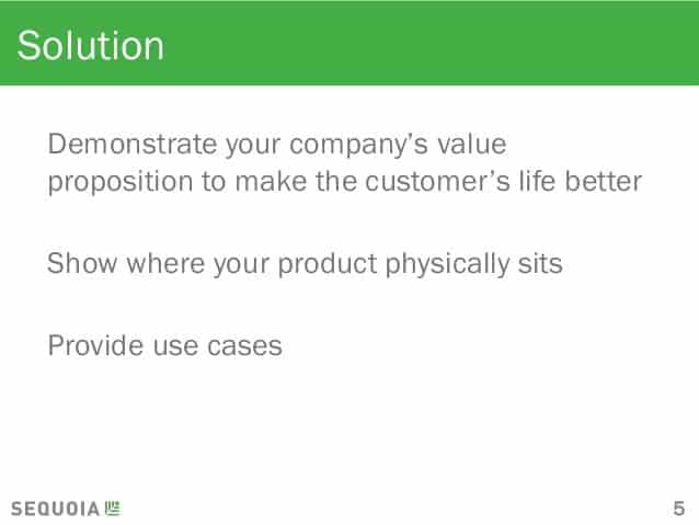 Sequoia Pitch Deck Solution Slide