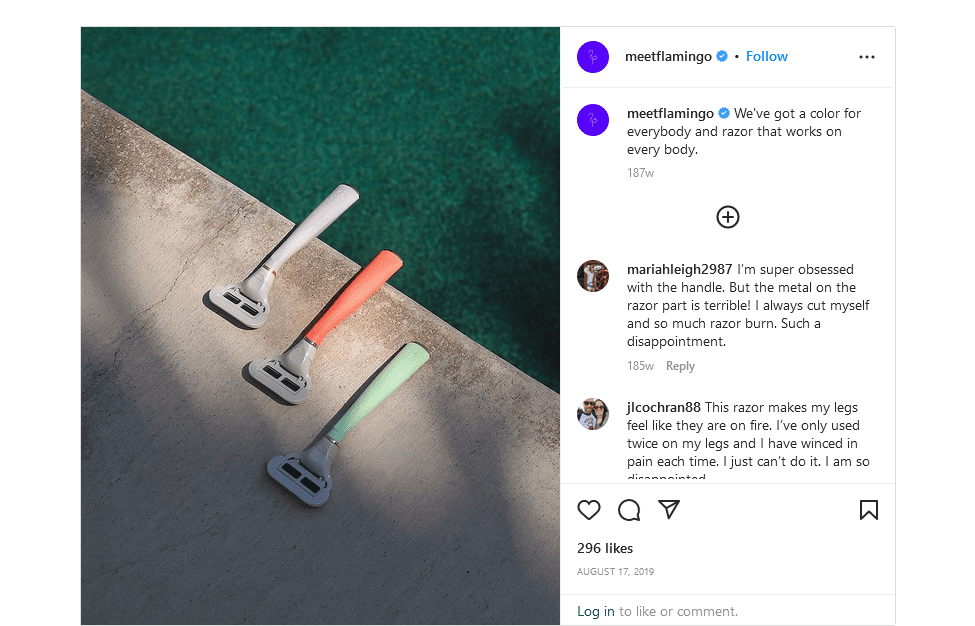 instagram post from Flamingo