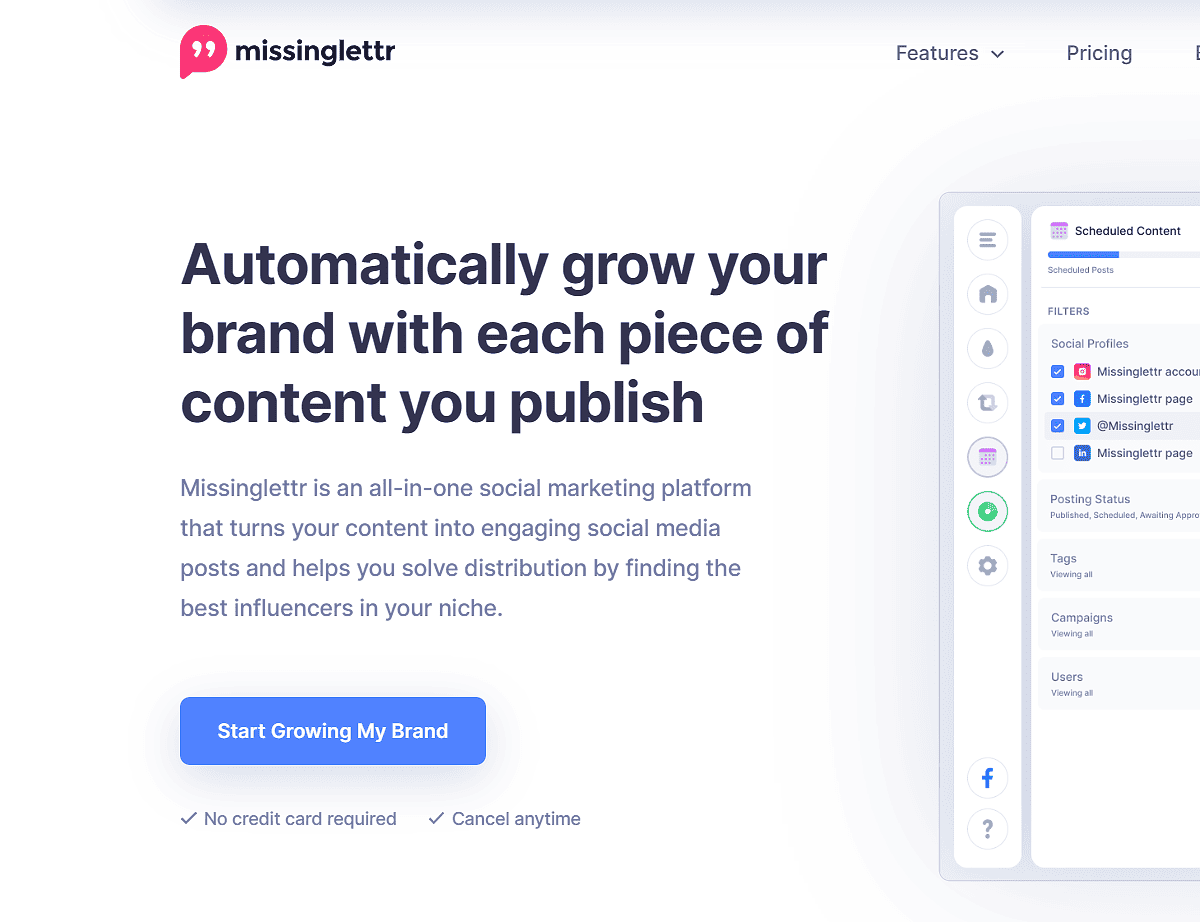 Missinglettr Missinglettr Website