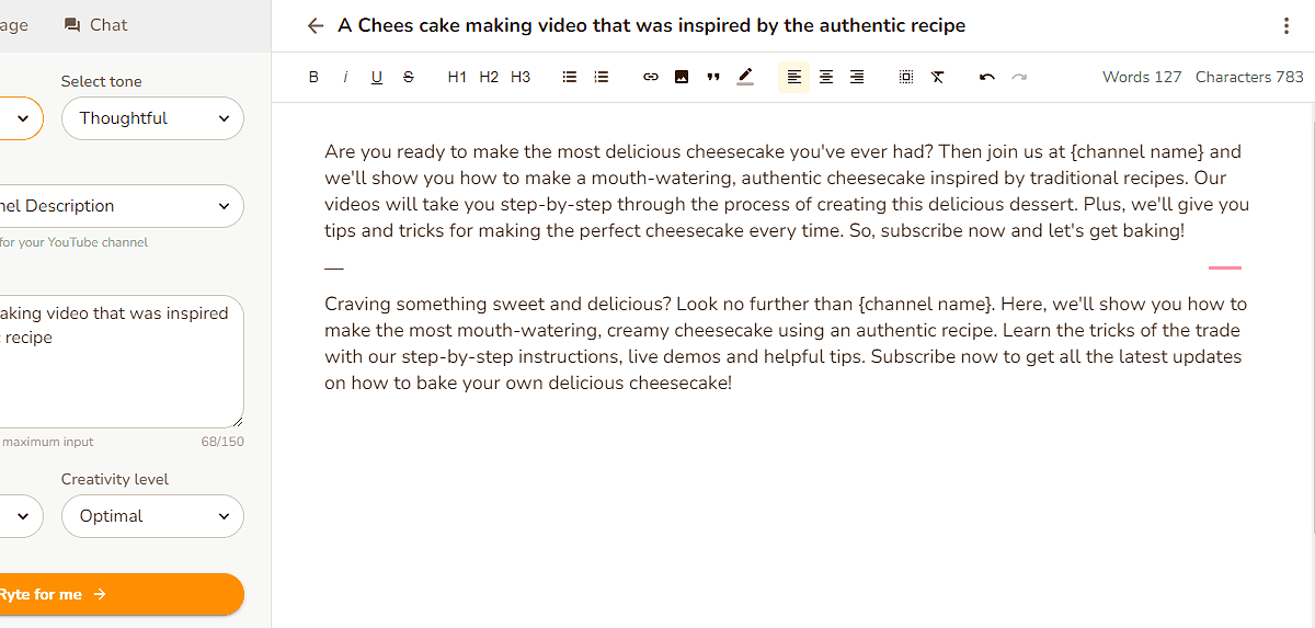 Picture10 Rytr Video Channel Description