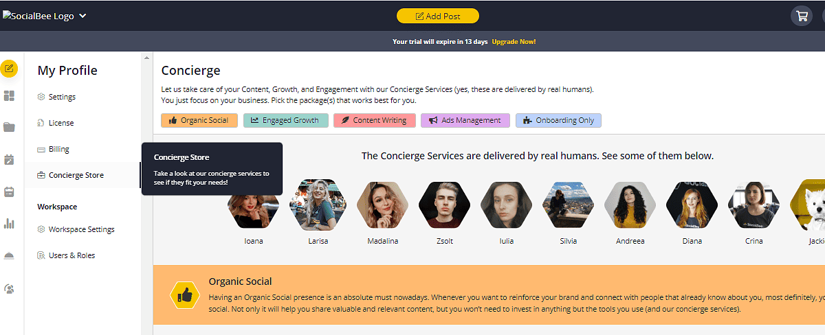 Picture17 SocialBee Concierge Service