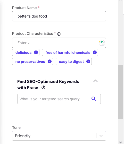 CopySmith Ecommerce Product Description Templet