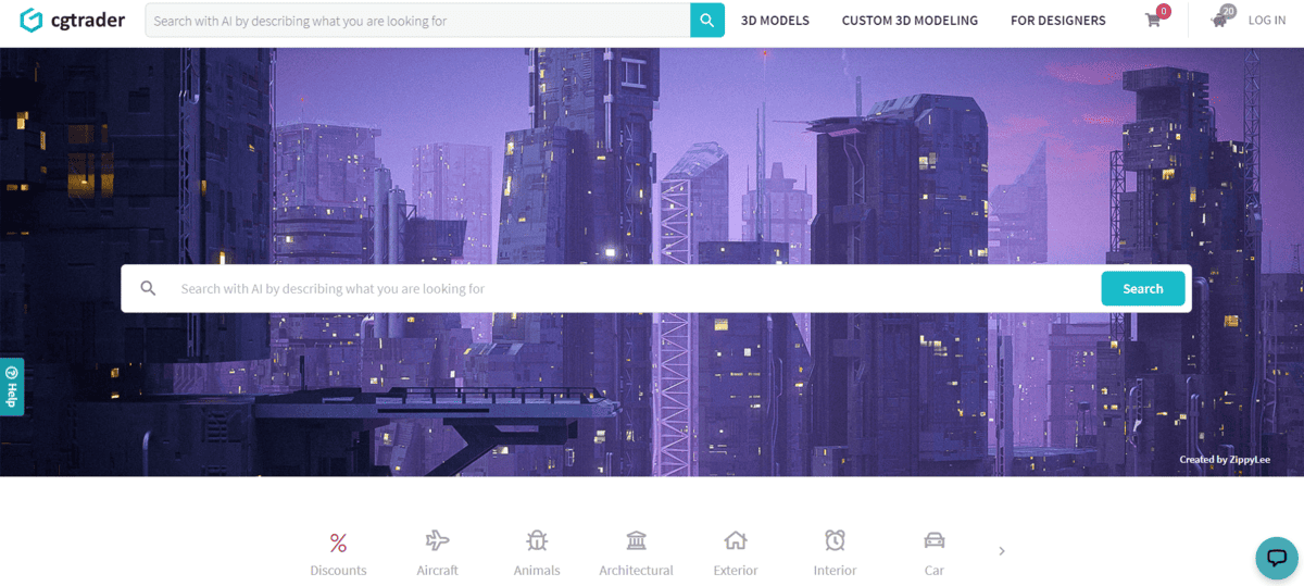 Screenshot 2024-03-04 181035 CGTrader - Platforms to Outsource 3D Modelling