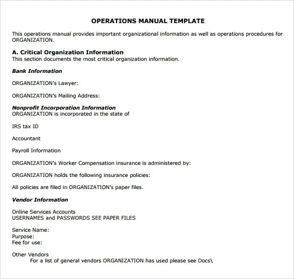 Operations Manual