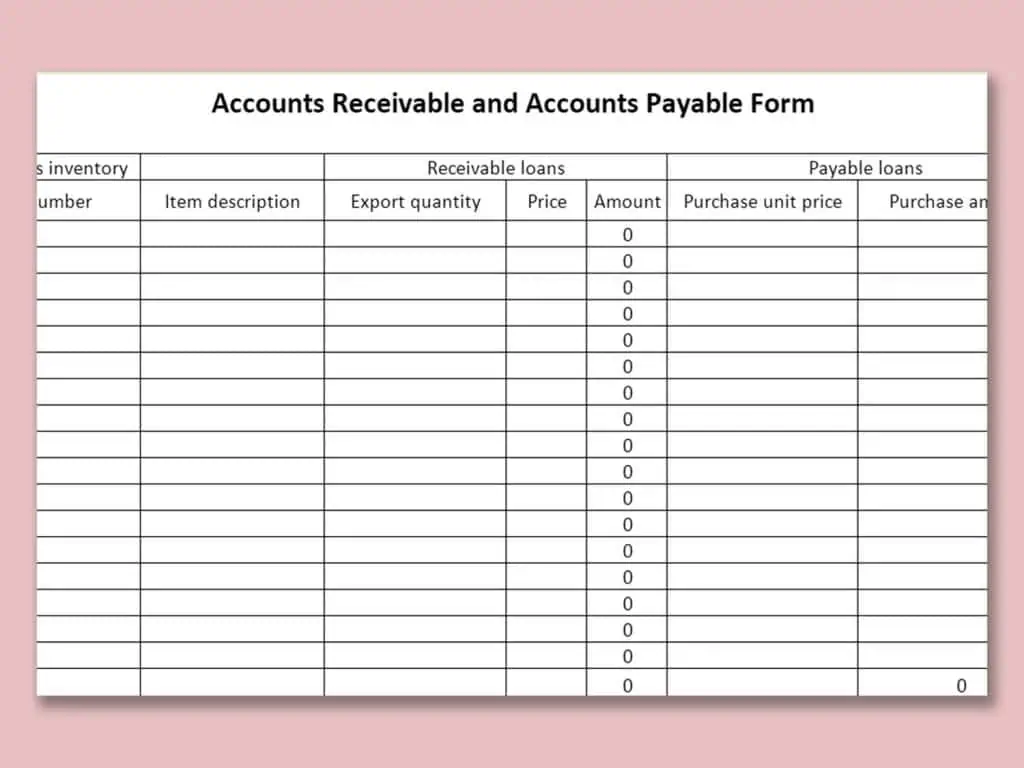 Accounts receivable/payable