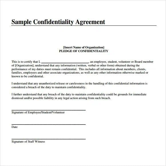 Confidentiality Agreements