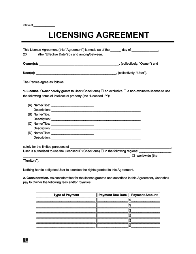 Licensing and intellectual property agreements