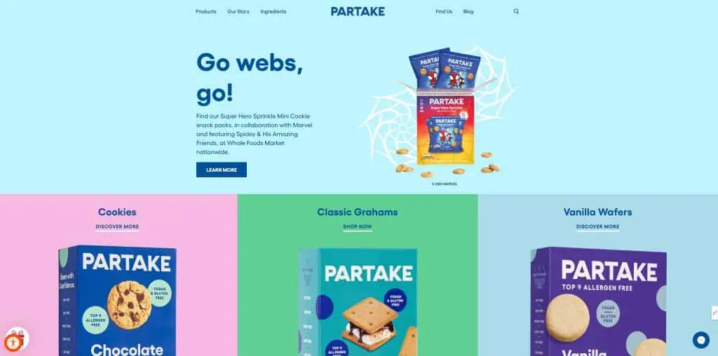 Partake Foods - best startup websites