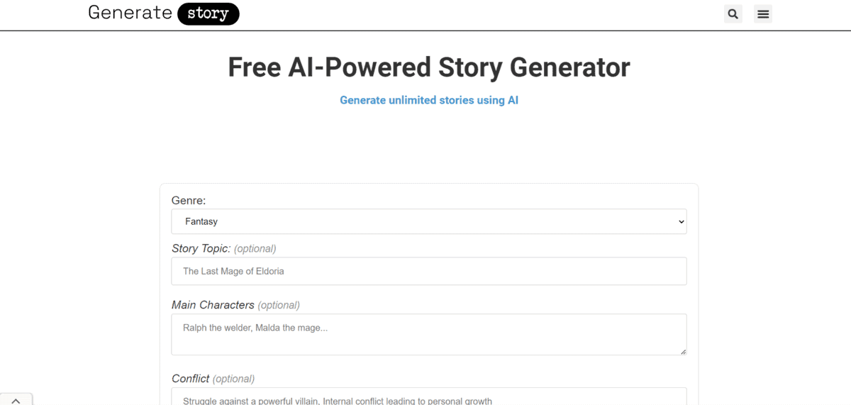 Generatestory.io - Best AI Story Generator