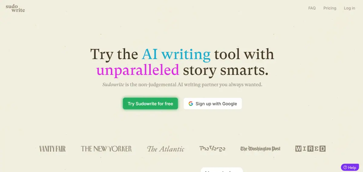 Sudowrite - Best AI Story Generator