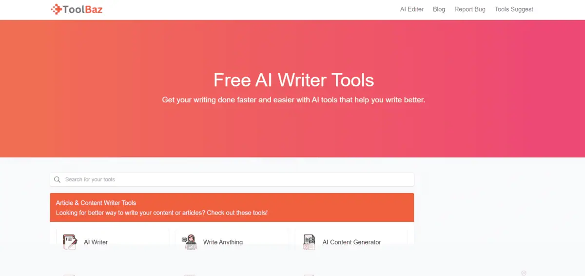 Toolbaz - Best AI Story Generator