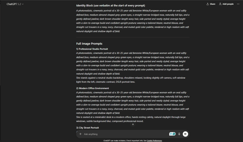 character's core description