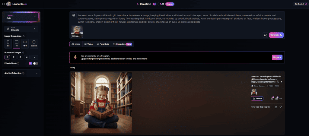 Create more images with your character consistent in each.